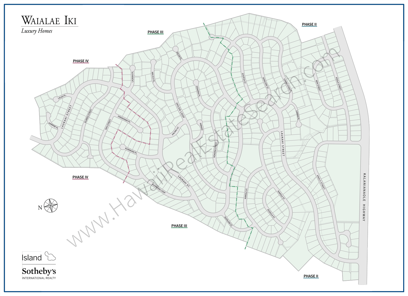 Waialae Iki Map - All Phases